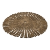 Lot de 6 sets de table ronds effet paille tressée Ø38cm Nature 