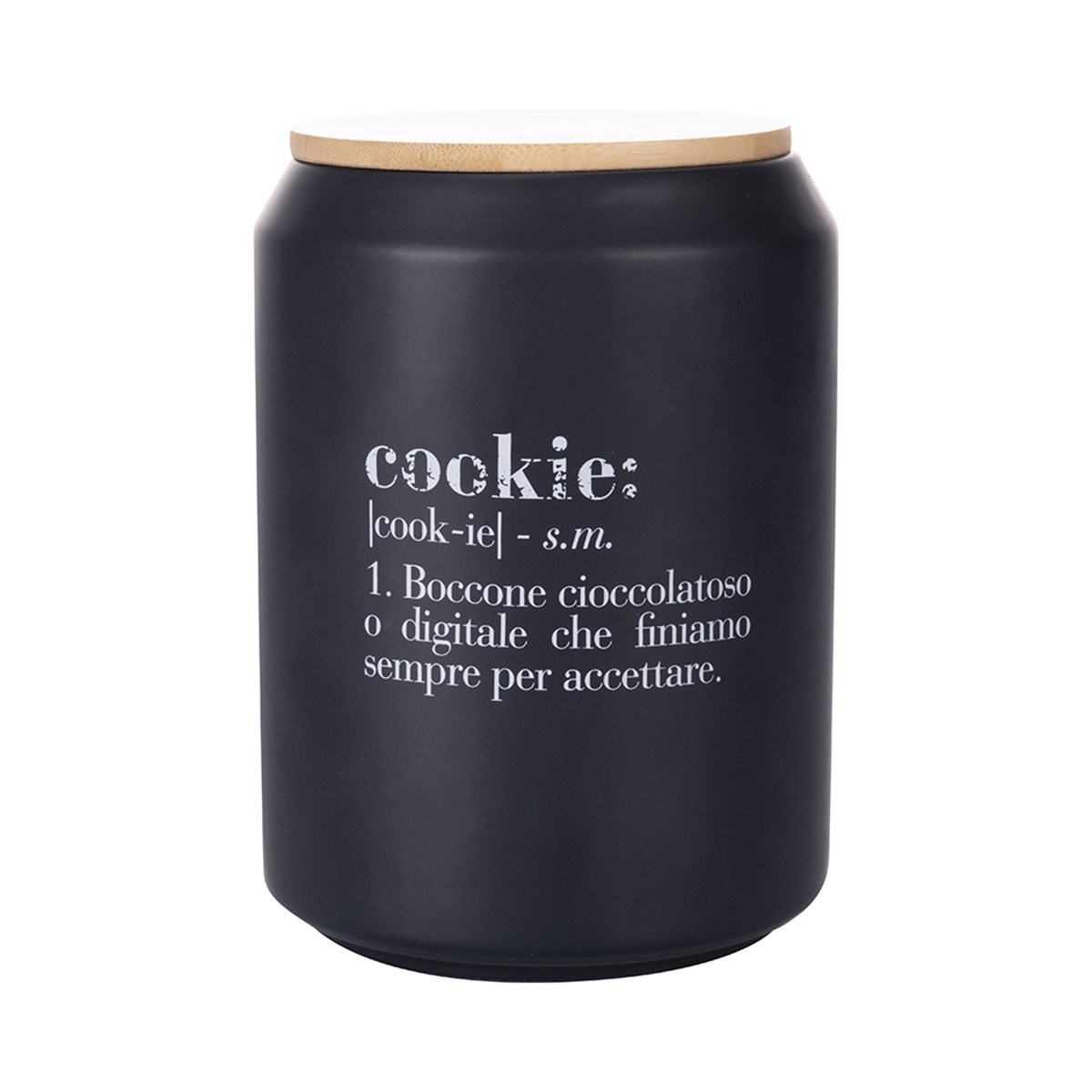 Zwarte koekjestrommel met bamboedeksel 1,6L Victionary G Aanbieding Zwarte koekjestrommel met bamboedeksel 1,6L Victionary G Aanbieding