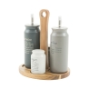 Set condiment bois 5 pièces avec huilier en grès Victionary B Offre