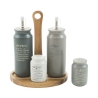 Set condiment bois 5 pièces avec huilier en grès Victionary B Remises