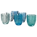 Ensemble de 6 verres à eau 265ml en verre décor arabesque Syrah Ocean Remises