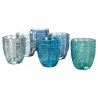 Ensemble de 6 verres à eau 265ml en verre décor arabesque Syrah Ocean Remises