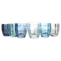 Ensemble de 6 verres à eau 265ml en verre décor arabesque Syrah Ocean 