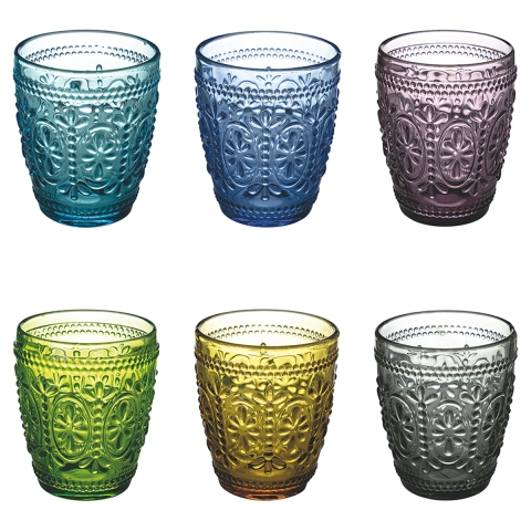 Ensemble de 6 verres à eau 300ml avec gaufrage Koralight Promotion