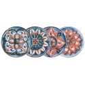 Set van 4 porseleinen pizza-/serveerborden Ø 33cm Le Maioliche Aanbieding