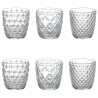 Set van 6 doorzichtige waterglazen van 325ml glas Diversity Aanbieding