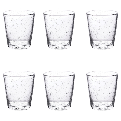 Ensemble de 6 verres à eau transparents en verre soufflé 300 ml Cancun Promotion