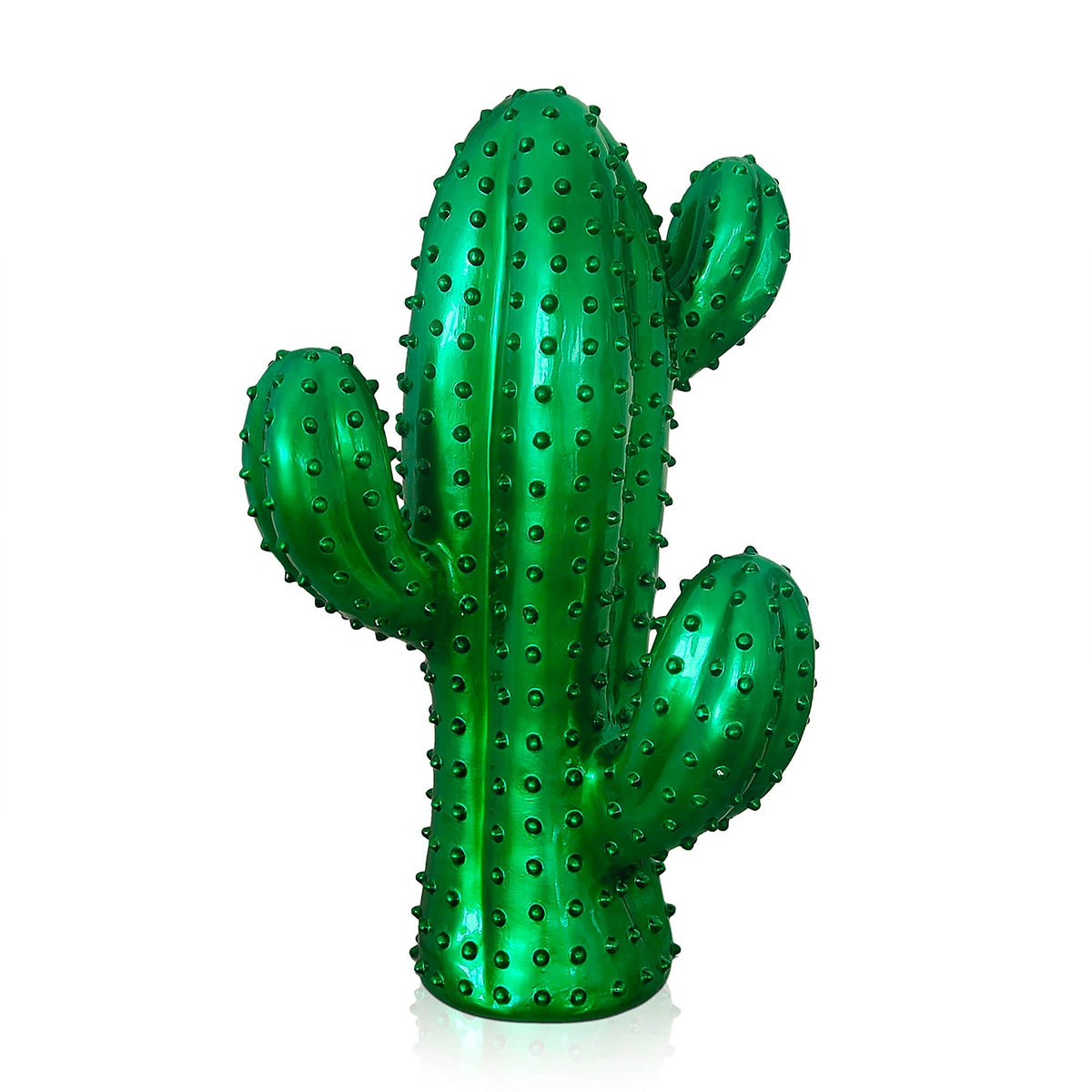 Statue cactus moderne en résine vert métallisé Grymt Promotion Statue cactus moderne en résine vert métallisé Grymt Promotion
