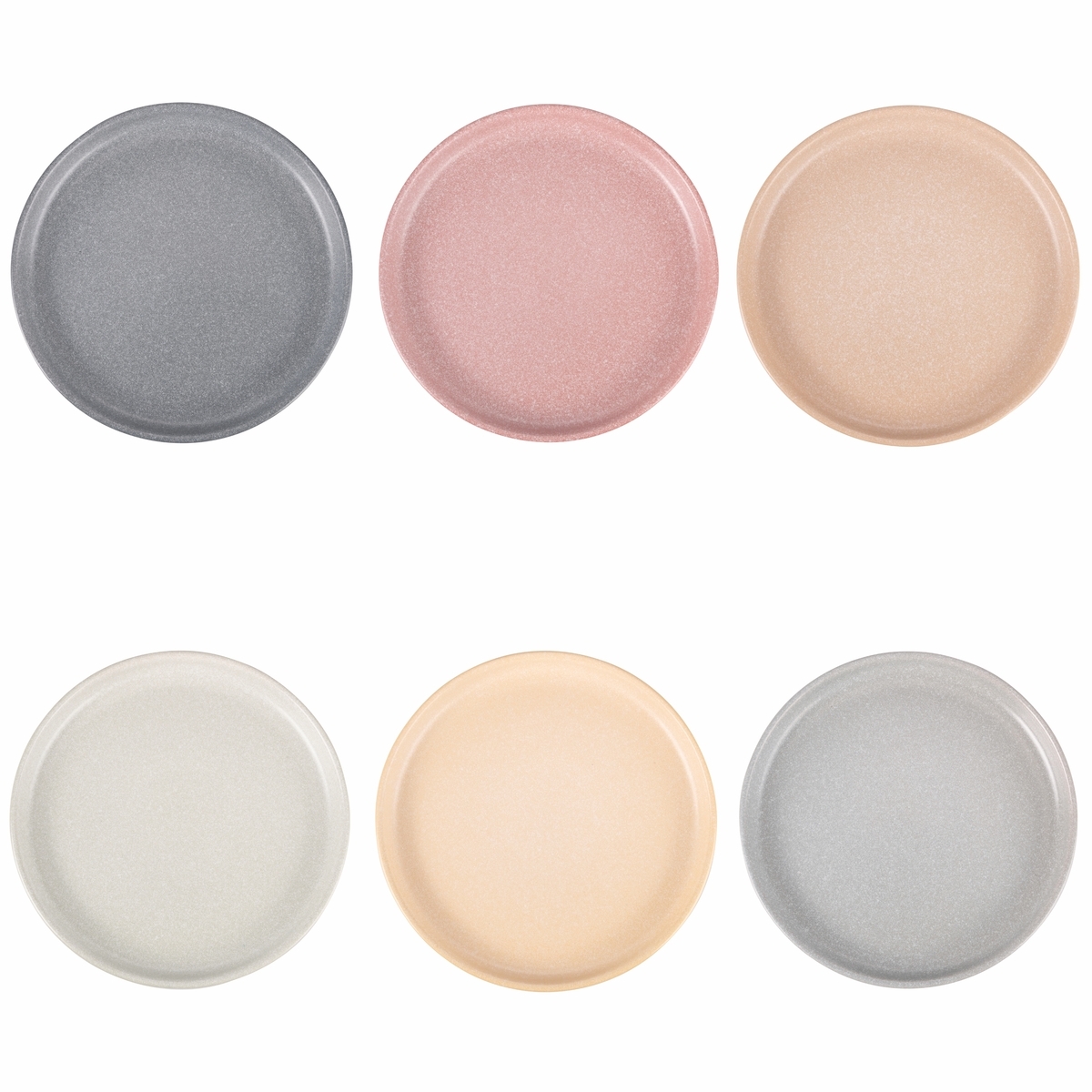 Set van 6 fruitborden van gres, matte afwerking Ø21cm Berlin 3 Aanbieding Set van 6 fruitborden van gres, matte afwerking Ø21cm Berlin 3 Aanbieding