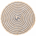 Set van 6 ronde geweven riet placemats Ø38cm Spiral Stone Verkoop