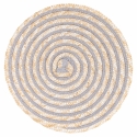 Set van 6 ronde geweven riet placemats Ø38cm Spiral Stone Aanbod
