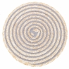 Set van 6 ronde geweven riet placemats Ø38cm Spiral Stone Korting