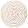Set van 6 ronde geweven riet placemats Ø38cm Spiral Stone Voorraad