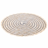 Set van 6 ronde geweven riet placemats Ø38cm Spiral Stone Keuze