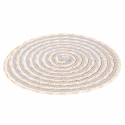 Set van 6 ronde geweven riet placemats Ø38cm Spiral Stone Model