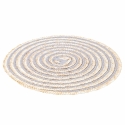Set van 6 ronde geweven riet placemats Ø38cm Spiral Stone Karakteristieken