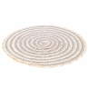 Set van 6 ronde geweven riet placemats Ø38cm Spiral Stone Karakteristieken