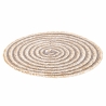 Set van 6 ronde geweven riet placemats Ø38cm Spiral Stone Afmetingen