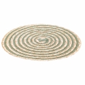 Set van 6 ronde geweven riet placemats Ø38cm Spiral Stone Prijs