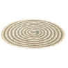 Set van 6 ronde geweven riet placemats Ø38cm Spiral Stone Prijs