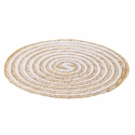 Lot de 6 sets de table ronds en paille tressée Ø38cm Spiral Stone 