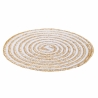 Set van 6 ronde geweven riet placemats Ø38cm Spiral Stone Kosten
