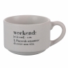 Ensemble de 6 tasses à café en porcelaine 90ml avec support Victionary Week Modèle