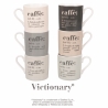 Set de 6 tasses à café en porcelaine avec inscriptions 90ml Victionary Caffè Vente