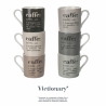 Set de 6 tasses à café en porcelaine avec inscriptions 90ml Victionary Caffè Offre