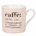 Set de 6 tasses à café en porcelaine avec inscriptions 90ml Victionary Caffè Réductions