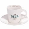 Ensemble de 4 tasses à café en porcelaine avec soucoupe 90 ml avec inscriptions Le Travisate Offre