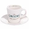 Ensemble de 4 tasses à café en porcelaine avec soucoupe 90 ml avec inscriptions Le Travisate Remises