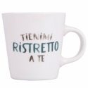Ensemble de 4 tasses à café en porcelaine avec soucoupe 90 ml avec inscriptions Le Travisate Choix