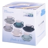 Set van 6 porseleinen espressokopjes 90ml met schoteltje Shade of Ocean Model