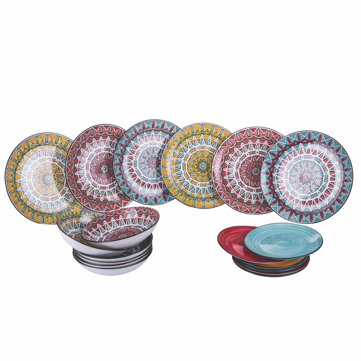 Service de vaisselle 18 pièces en porcelaine 6 personnes Maya Promotion Service de vaisselle 18 pièces en porcelaine 6 personnes Maya Promotion
