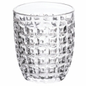 Set van 6 waterglazen 350ml met geometrisch reliëfpatroon Korting