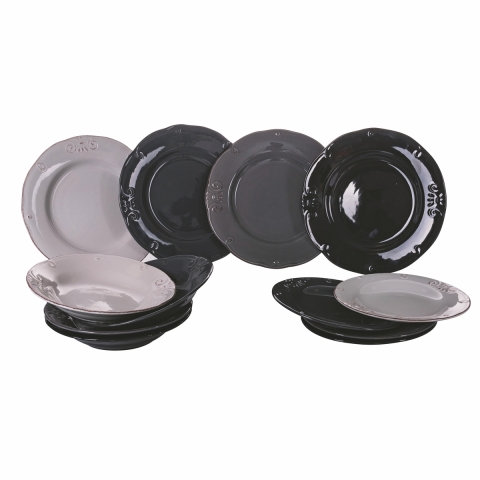 12-delig Servies Set Steengoed voor 4 Personen Duchessa Stones Aanbieding