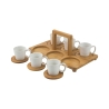 Ensemble de 6 tasses à café en porcelaine 90 ml avec plateau Essential Remises