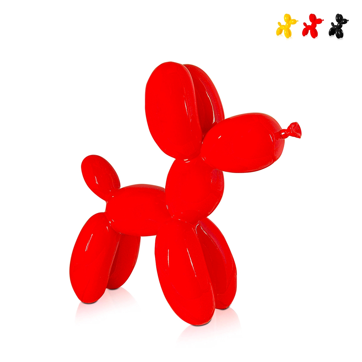 Statue moderne en résine laquée chien ballon Mira-L Prix Statue moderne en résine laquée chien ballon Mira-L Prix