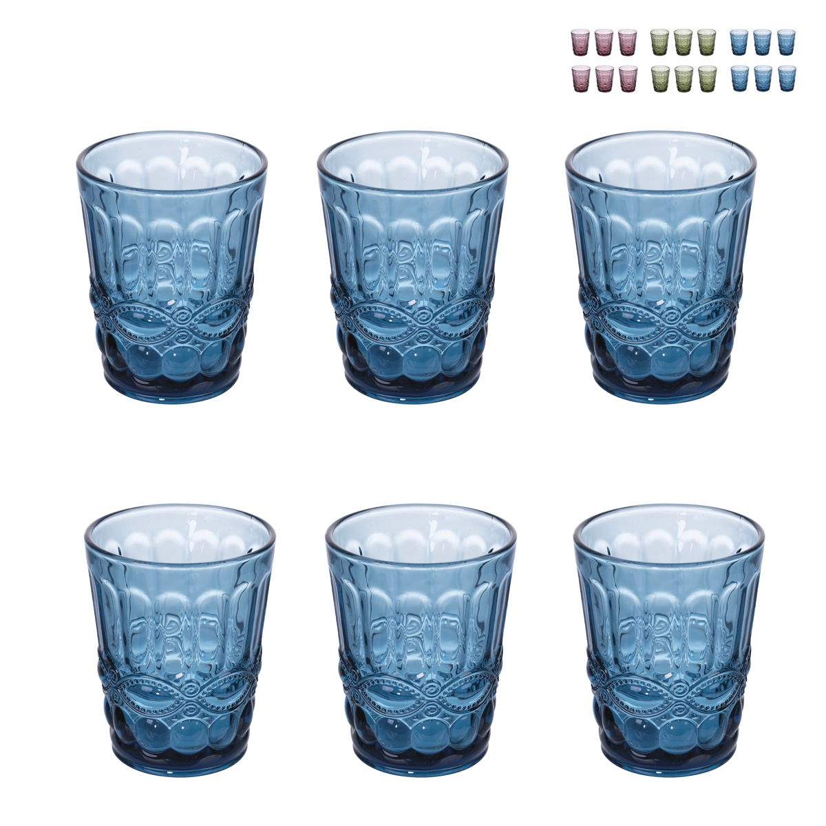 Ensemble de 6 verres à eau 280 ml avec décor en relief Nobilis 2 Réductions Ensemble de 6 verres à eau 280 ml avec décor en relief Nobilis 2 Réductions