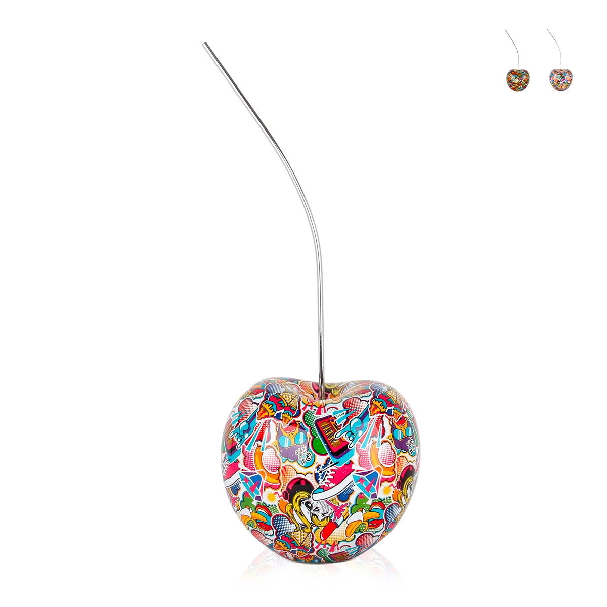 Sculpture cerise pop art en résine statue moderne BD Kora-PA Promotion