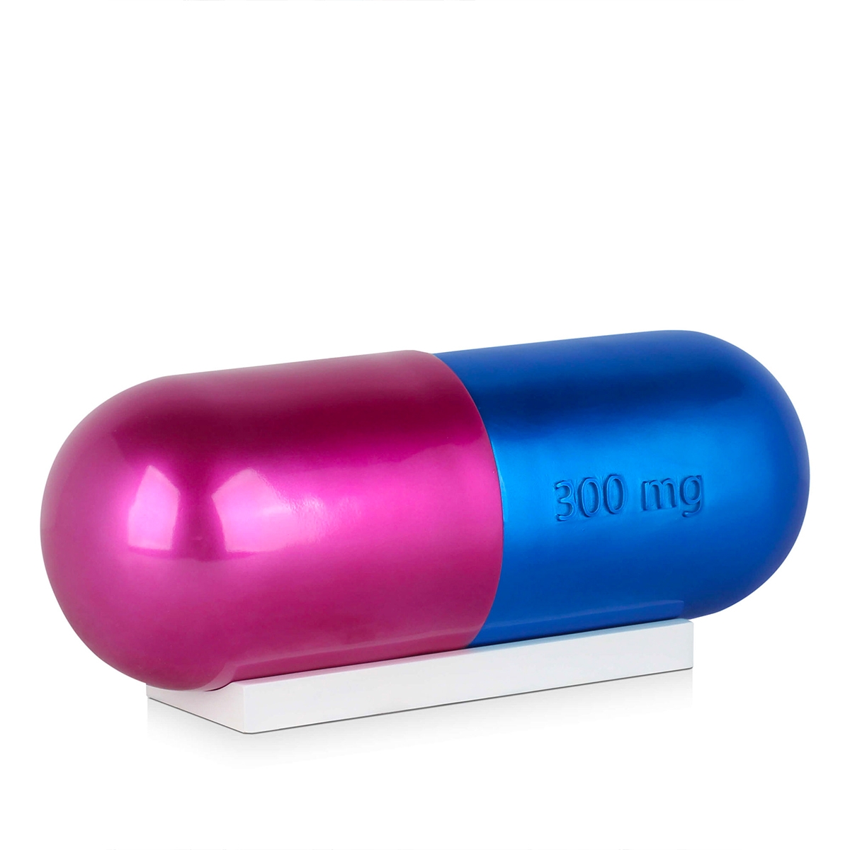 Moderne sculptuur van hars met metaal effect in blauw en fuchsia Sira-BV Aanbieding Moderne sculptuur van hars met metaal effect in blauw en fuchsia Sira-BV Aanbieding