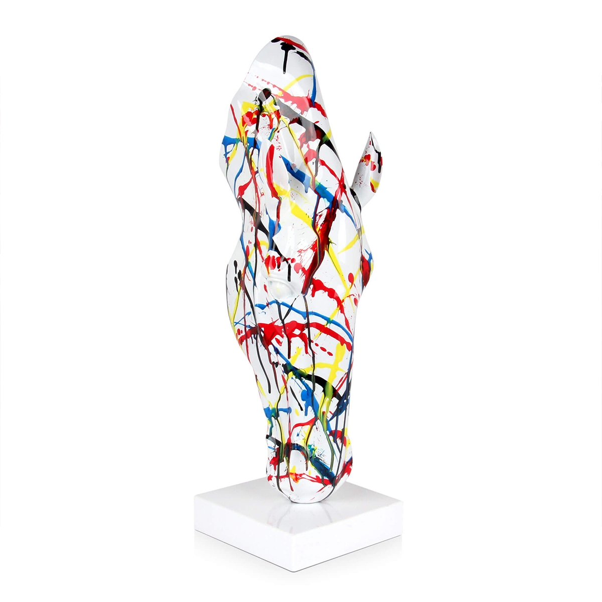 Statue tête de cheval multicolore en résine Knyph-PA Promotion Statue tête de cheval multicolore en résine Knyph-PA Promotion