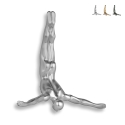 Moderne wandsculptuur duiker in hars met metaal-effect Veda-M Model