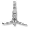 Moderne wandsculptuur duiker in hars met metaal-effect Veda-M Prijs