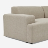 Canapé 3 places design moderne avec méridienne droite en tissu Toliman Choix