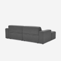 Canapé 3 places avec méridienne gauche design en tissu Seginus Réductions