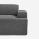 Canapé 3 places avec méridienne gauche design en tissu Seginus Catalogue
