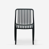 Chaise de jardin extérieur moderne en polypropylène blanc noir Sawas Offre