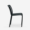 Chaise de jardin extérieur moderne en polypropylène blanc noir Sawas Réductions